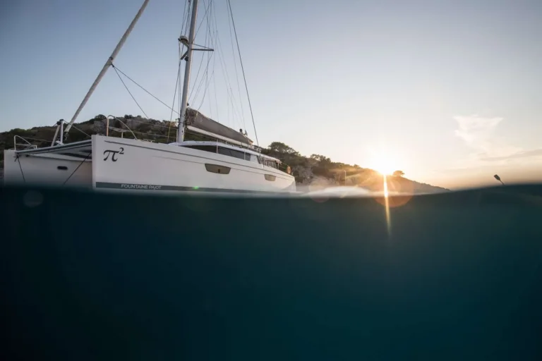 Saba 50 PI 2 – PI 2 at anchor at sunset