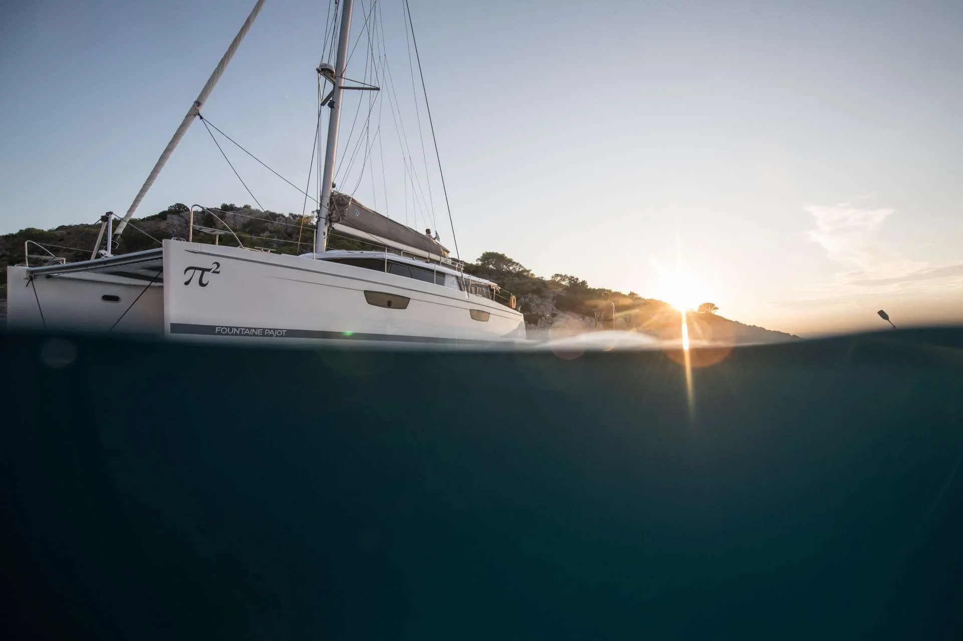 Saba 50 PI 2 – PI 2 at anchor at sunset