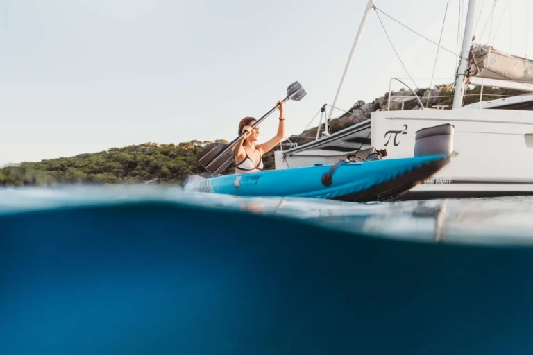 Saba 50 PI 2 – Paddleboarding beside the yacht