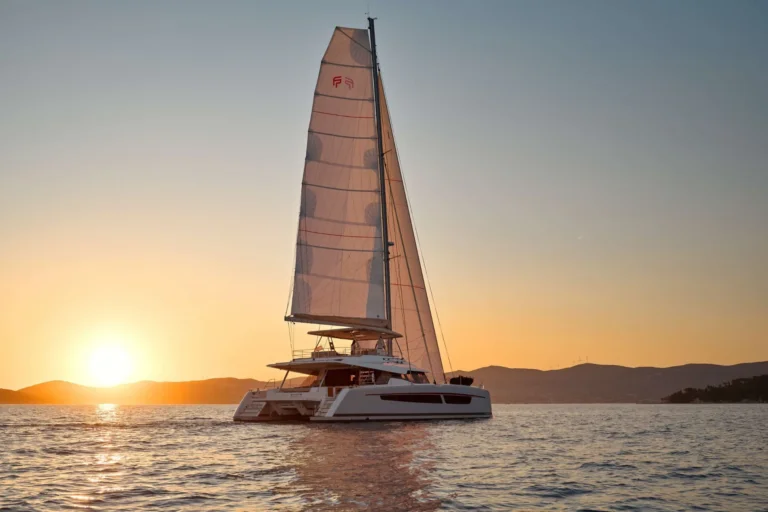 FP Samana 59 NIKA ONE – sailing at sunset
