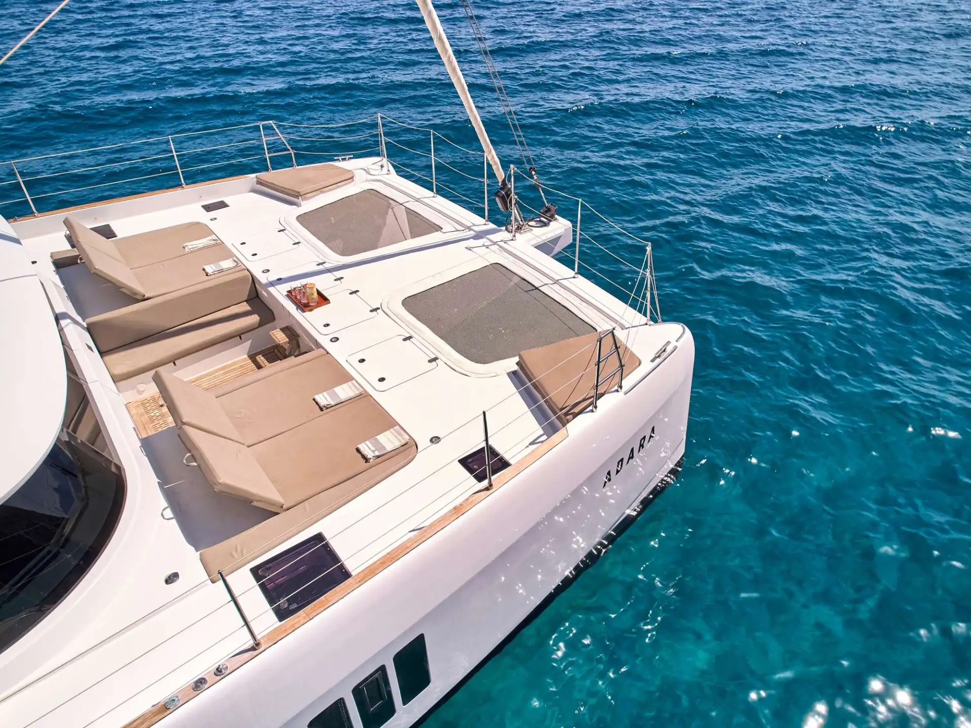 Sunreef 50 ADARA – Foredeck from above