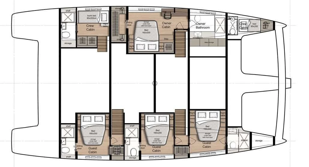Sunreef 60 VULPINO – layout