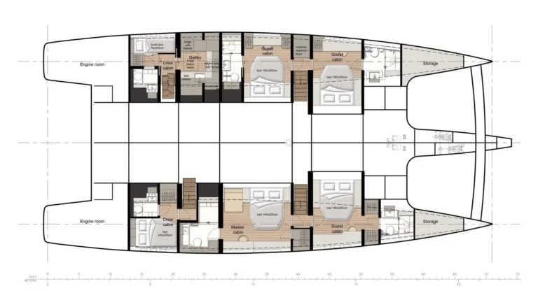 Sunreef 70 ANKAWER VI – interior layout