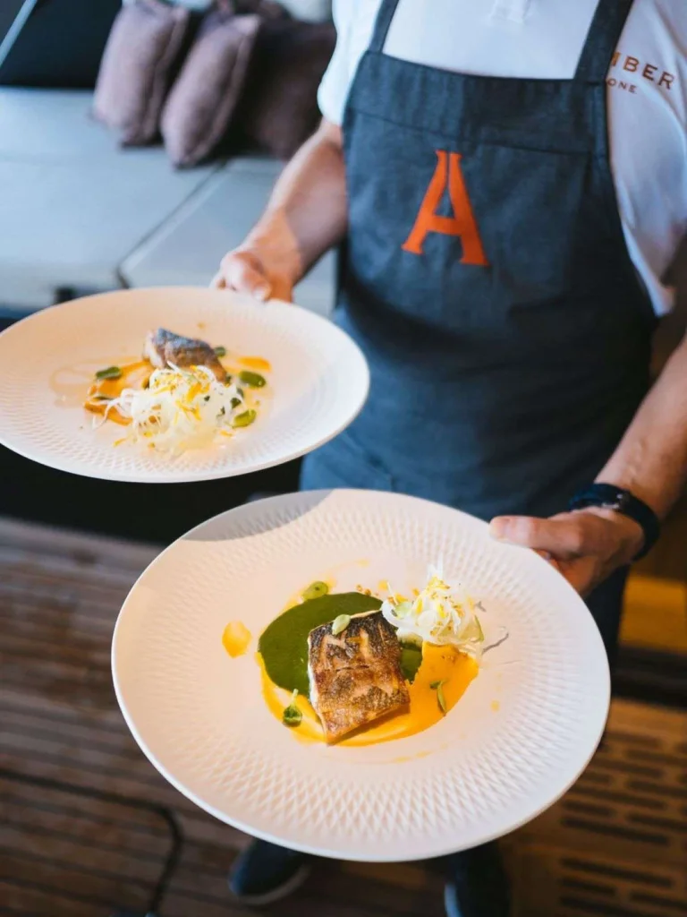 Sunreef 70 Power AMBER ONE – gourmet dish