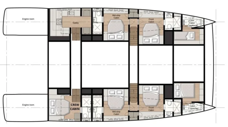 Sunreef 70 Power AMBER ONE – layout