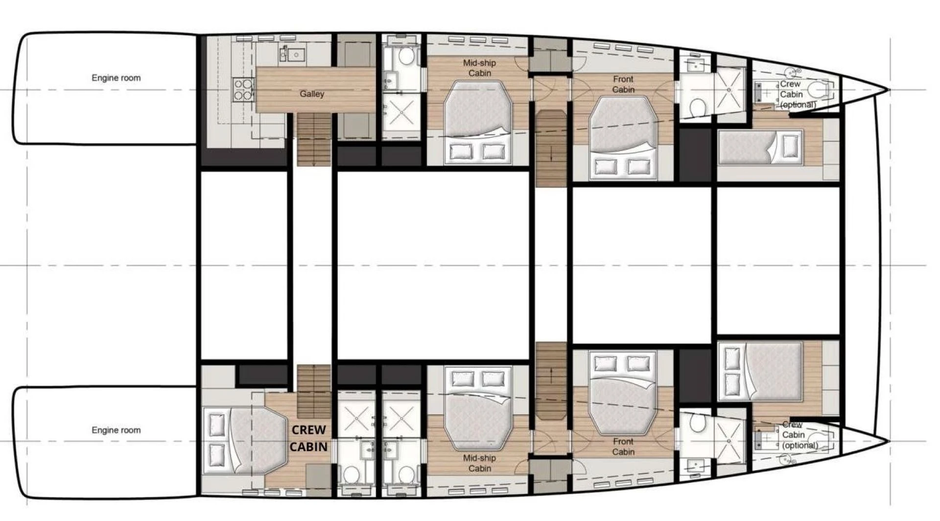 Sunreef 70 Power AMBER ONE – layout