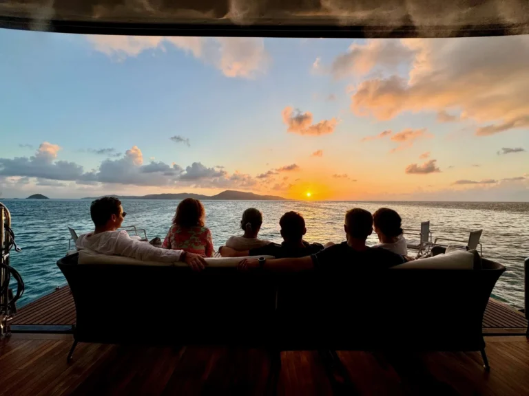 Sunreef 77 ONE PLANET – Sunset on the aft deck