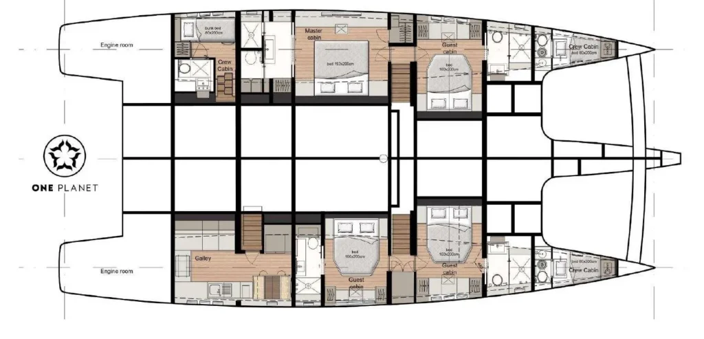 ONE PLANET yacht layout