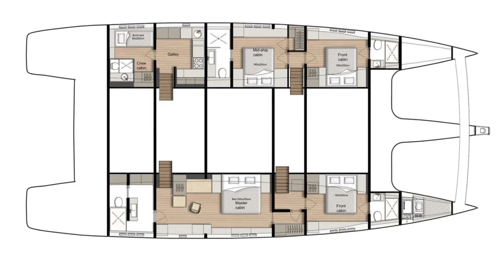 7X yacht layout