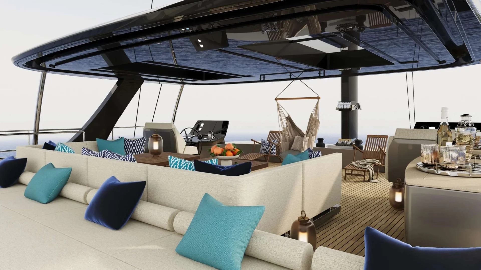 Sunreef 80 AHAVA – flybridge lounge