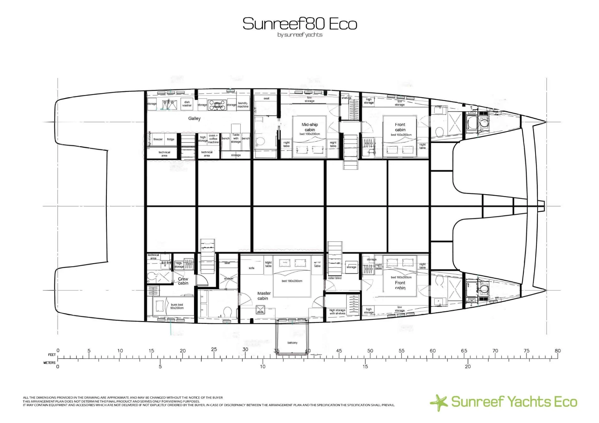 Sunreef 80 Eco THE IDLER – layout