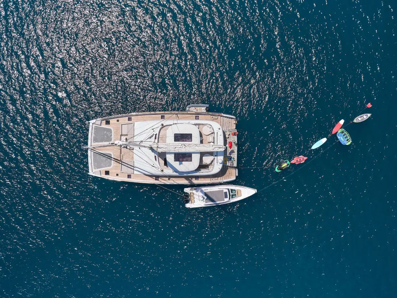 Sunreef 80 GENNY – Aerial view with water toys