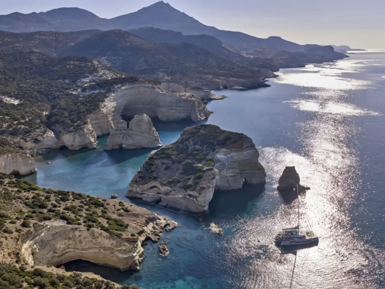 Thira 80 SOL MADININA – Aerial view of the coast